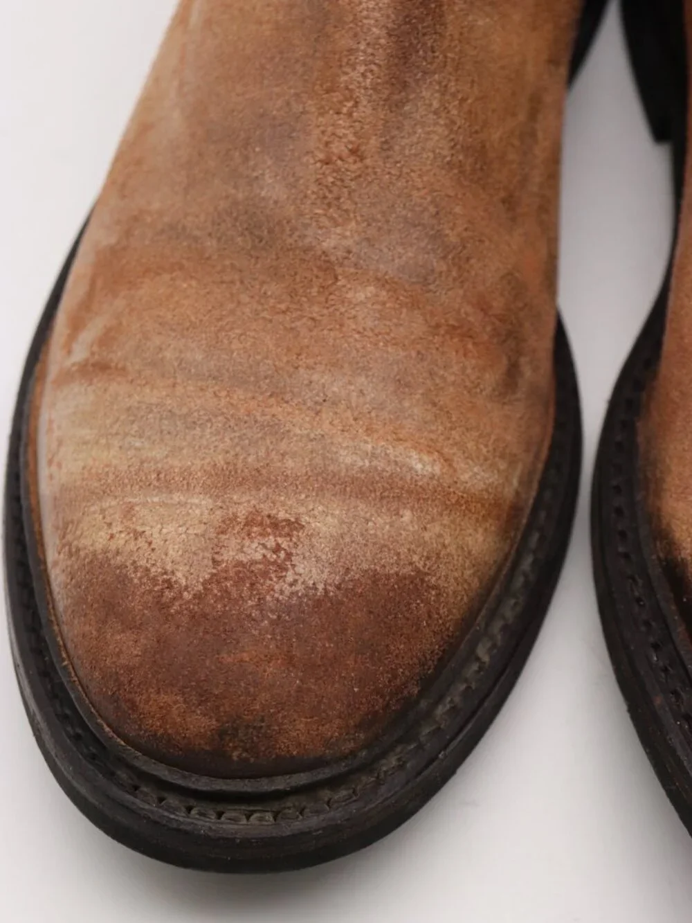 Frye Bowery Men's Size 10 D Brown Waxed Suede Leather Chelsea Ankle Boots 11728